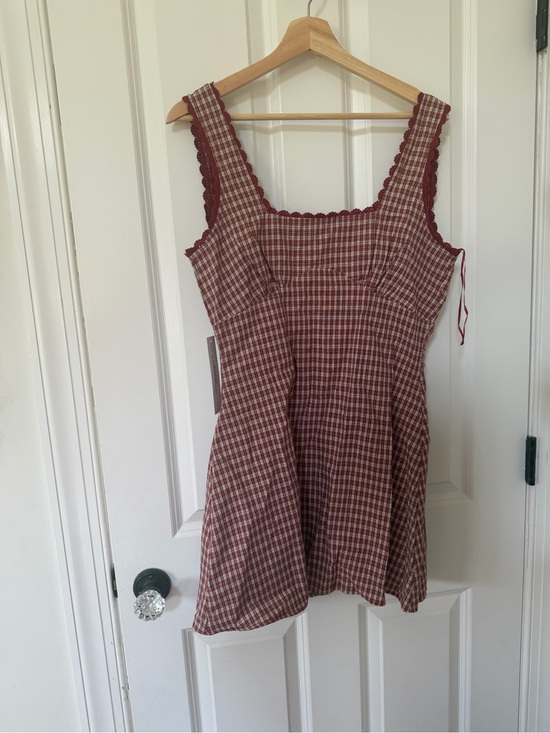 Princess Polly Dresses & Skirts - Princess Polly dasha mini dress size 6 never worn with tags, red check